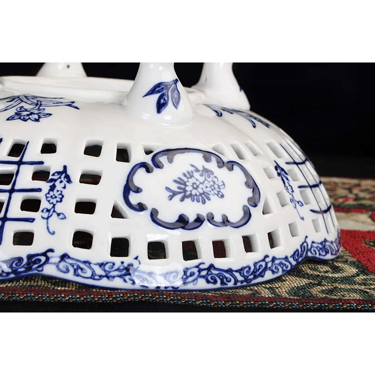 Koszyk na owoce Porcelanowa miska owoców do kuchni Counter, Chiński Retro Candy Fruit Bowl Server Ceramiczny Dekoracyjny Kosz Owocowy Miska owoców