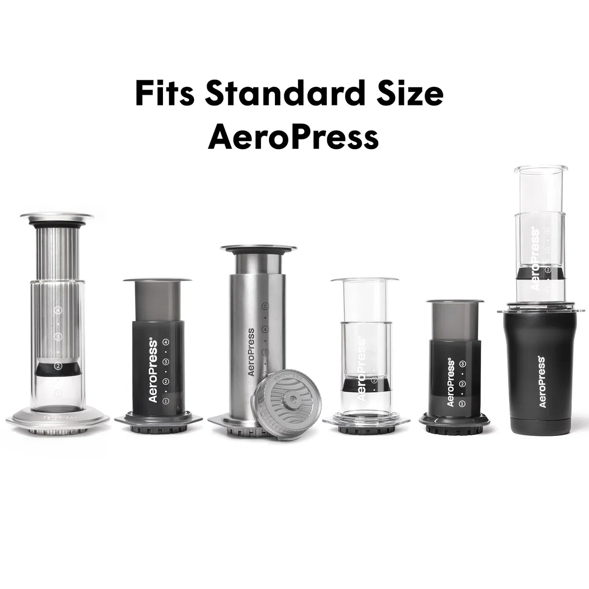 AeroPress Nasadka Filtra ze Stali Kontrolą Przepływu Nierdzewnej, Zapobiega Kapaniu, Pełna Kontrola nad grubością mielenia i czasem parzenia, Espresso, Latte, Cold Brew, Pasuje do AeroPress