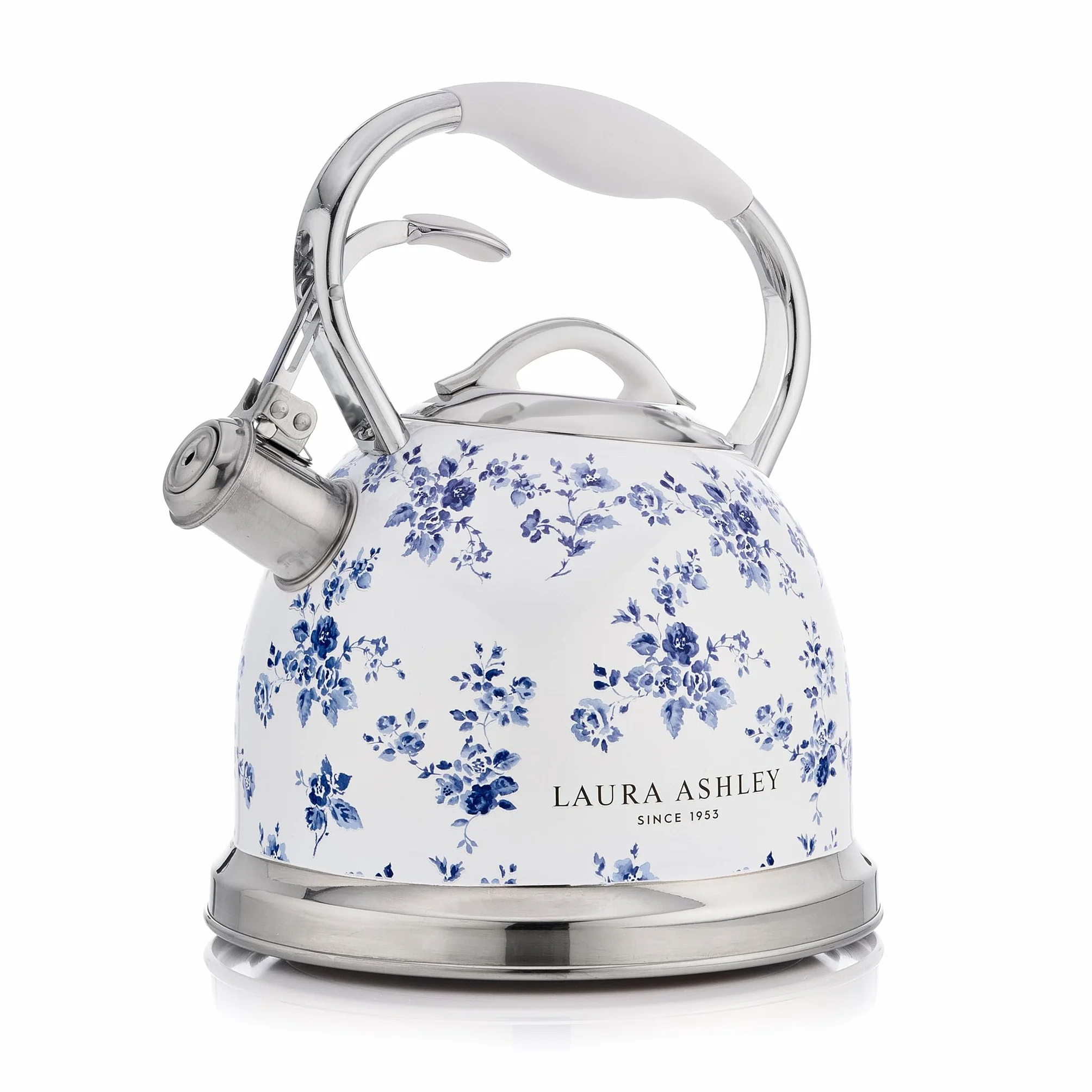 Laura Ashley China Rose Czajnik Indukcyjny 2,5 L Gwizdający Szybko Gotujący na Kuchenkę Gazową