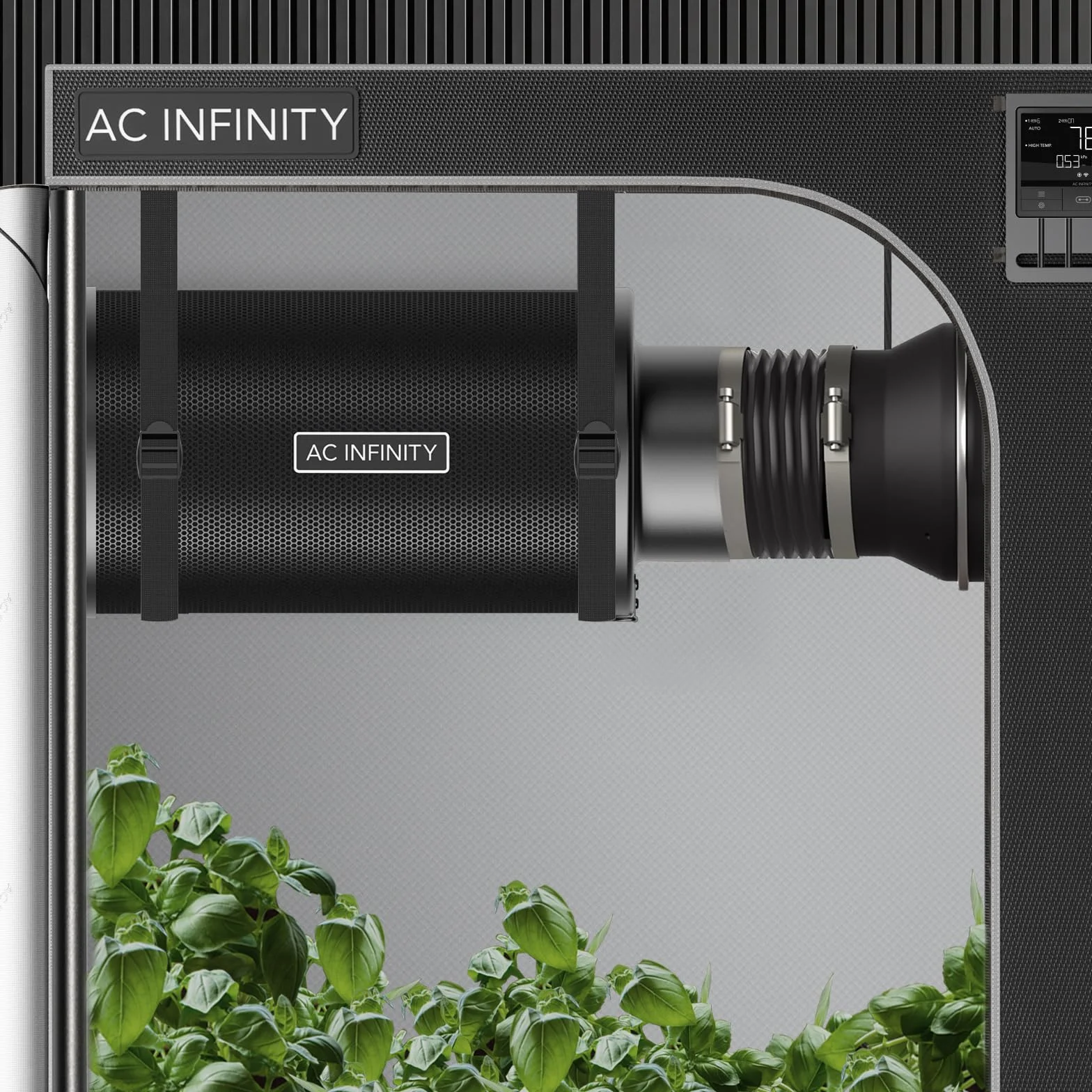 AC Infinity Zestaw Filtrów Węglowych Wielokrotnego Napełniania, 10 cm, z Dodatkowym Wkładem, Oczyszczacz Powietrza do Wentylatora i Kanałów, Filtr Węglowy Wielokrotnego Użytku do Uprawy