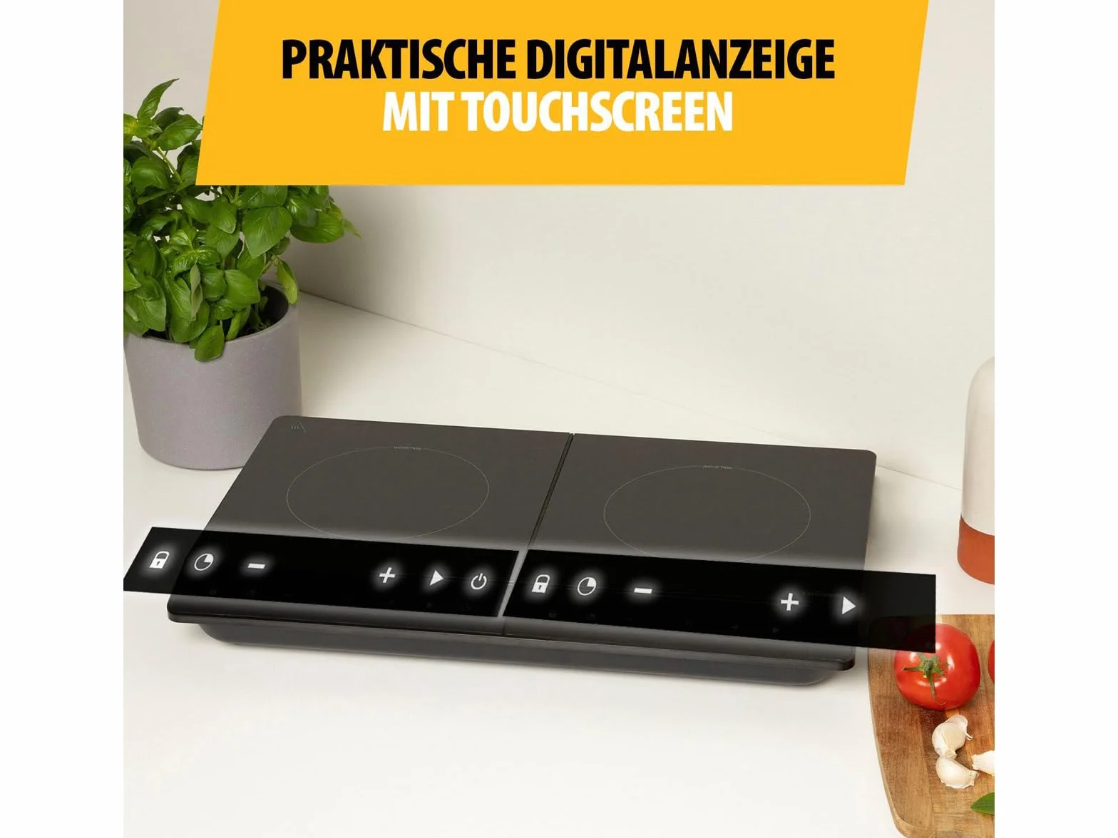 Tristar Podwójna płyta indukcyjna 3500 W, 19 i 16 cm, 10 poziomów mocy, timer