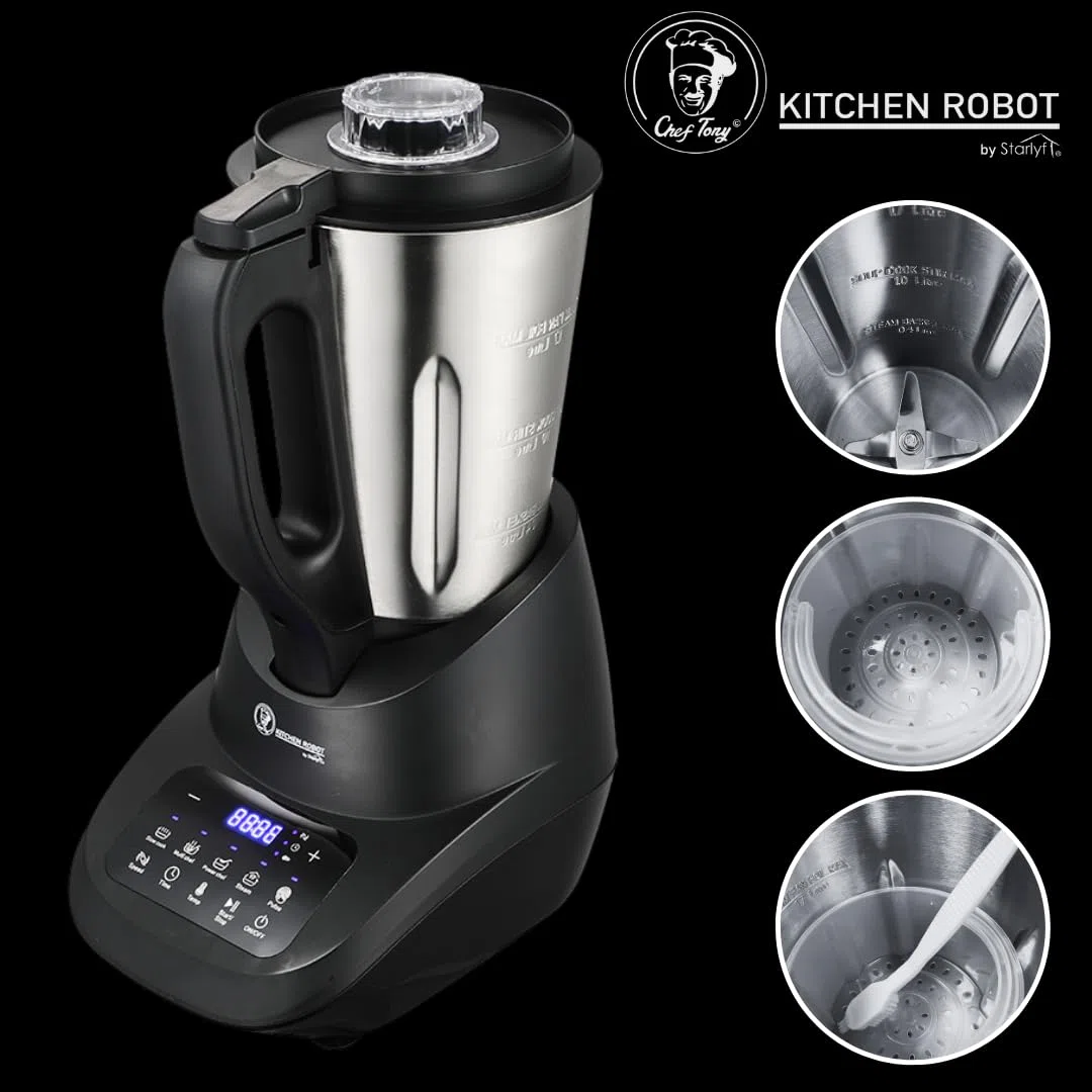 Robot Kuchenny 1,7 L - Wielofunkcyjny Robot Kuchenny 500 W z Funkcją Turbo 10 Prędkości - Kompaktowy Robot do Gotowania, Miksowania, Siekania