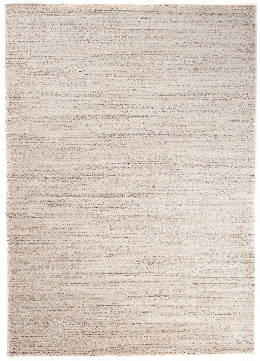 TAPISO Dywan Sari z krótkim włosiem, nowoczesny, designerski, beżowy, kremowy, nakrapiany, do salonu, sypialni, Öko-Tex, 190 x 270 cm
