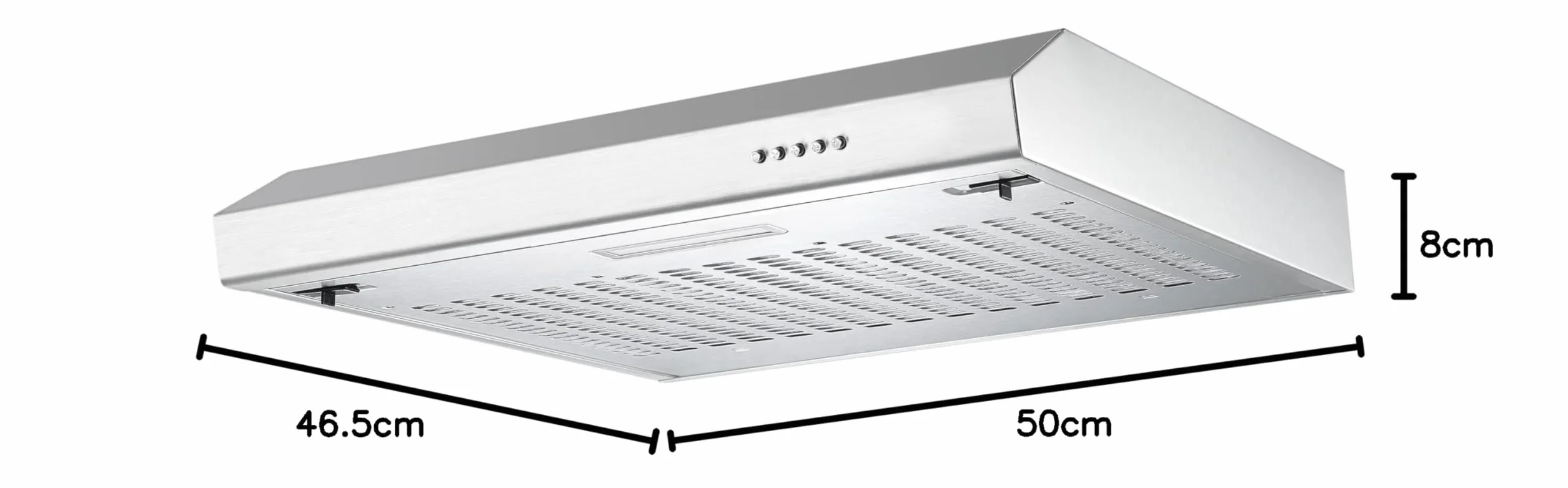 Respekta Sina okap podszafkowy 50 cm ze stali nierdzewnej/funkcja wyciągu i recyrkulacji / CH500IX-19 / stal nierdzewna wysokiej jakości/klasa A+ / poziom hałasu: 53–64 dB