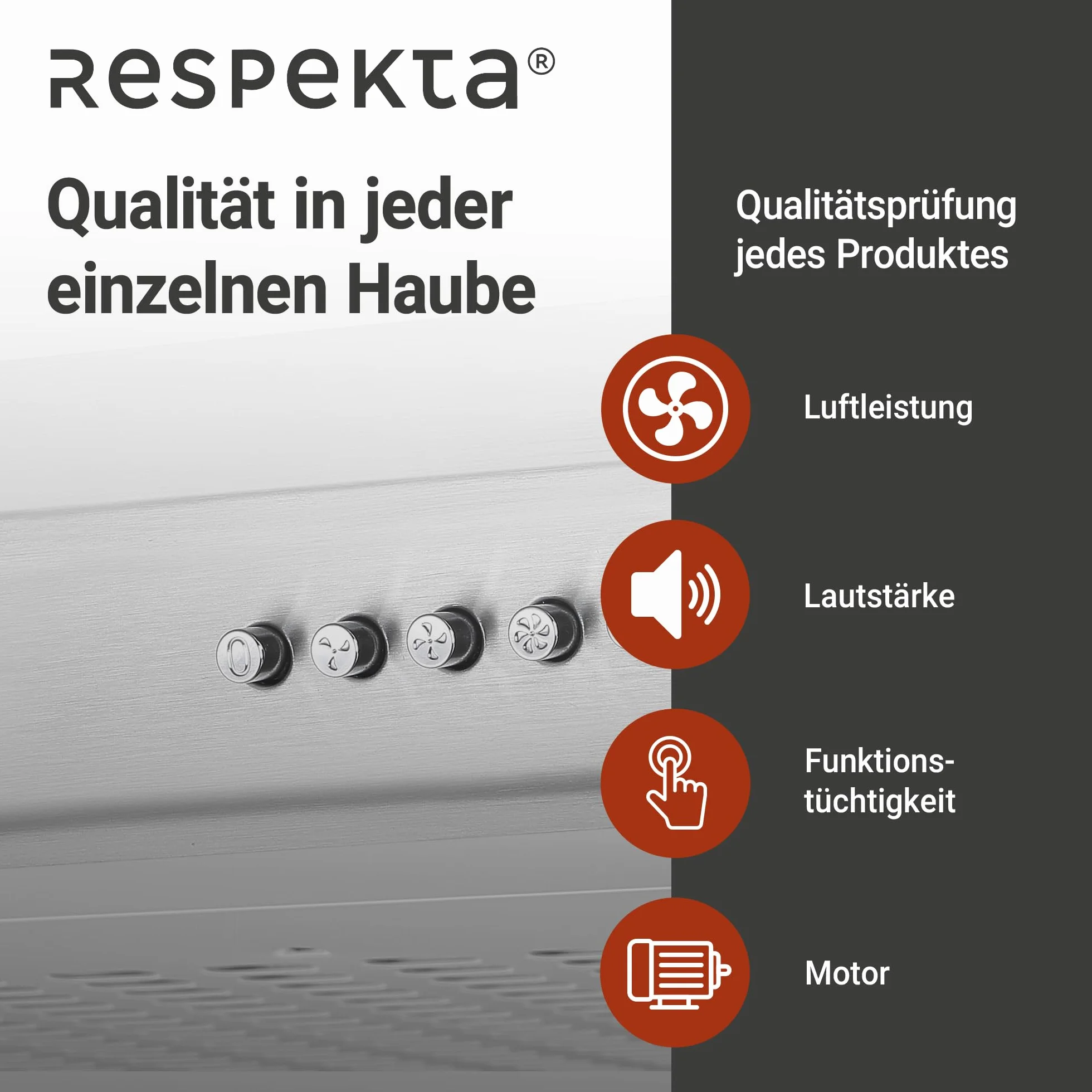 Respekta Sina okap podszafkowy 50 cm ze stali nierdzewnej/funkcja wyciągu i recyrkulacji / CH500IX-19 / stal nierdzewna wysokiej jakości/klasa A+ / poziom hałasu: 53–64 dB