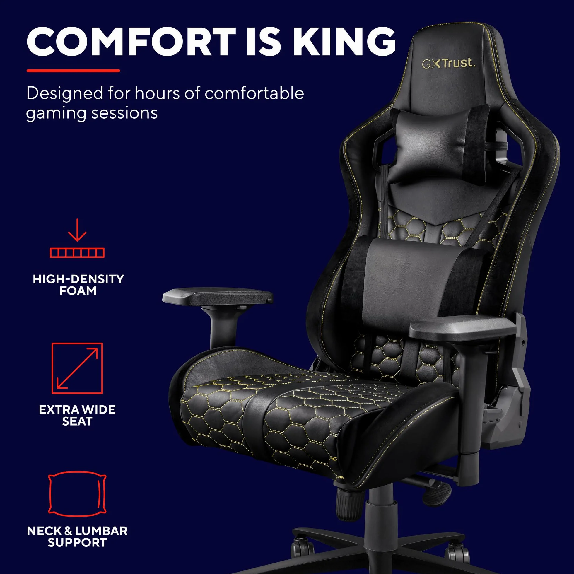 Trust Gaming GXT 712 Resto Pro 23784 Fotel Gamingowy, Czarny