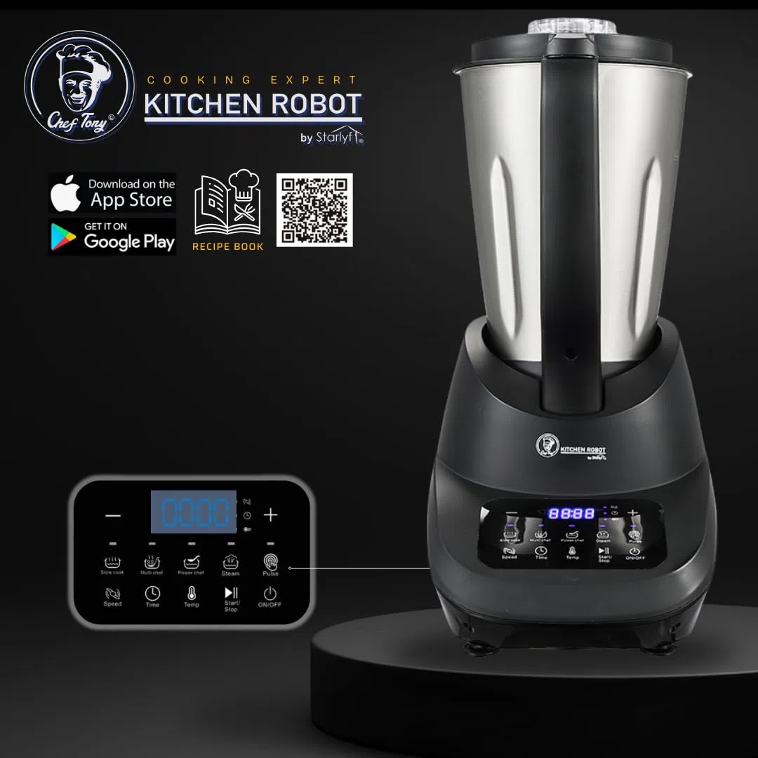 Robot Kuchenny 1,7 L - Wielofunkcyjny Robot Kuchenny 500 W z Funkcją Turbo 10 Prędkości - Kompaktowy Robot do Gotowania, Miksowania, Siekania