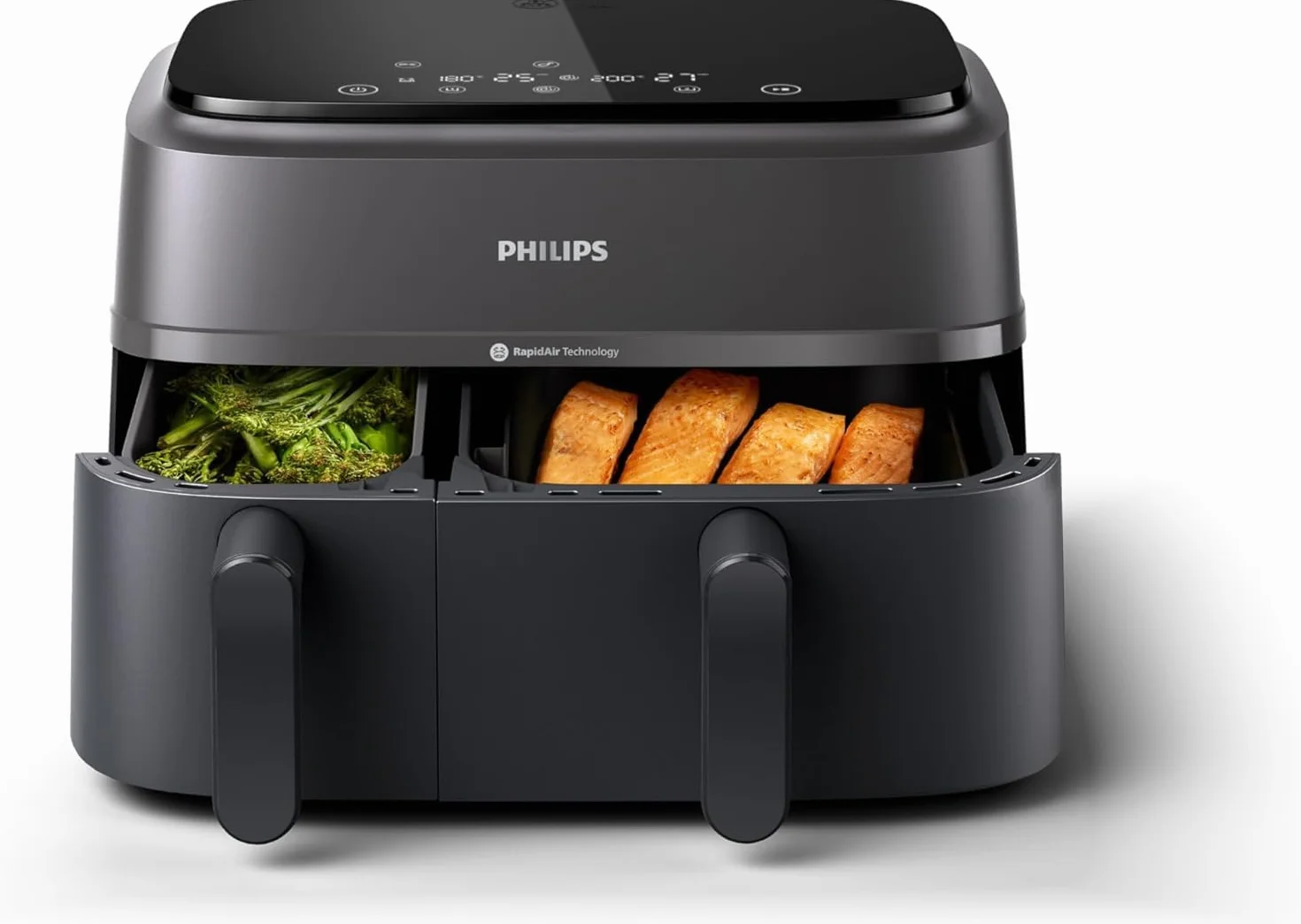 Philips Dual Basket AirFryer 9 l RapidAir ekran dotykowy 2 szuflady NA350/00