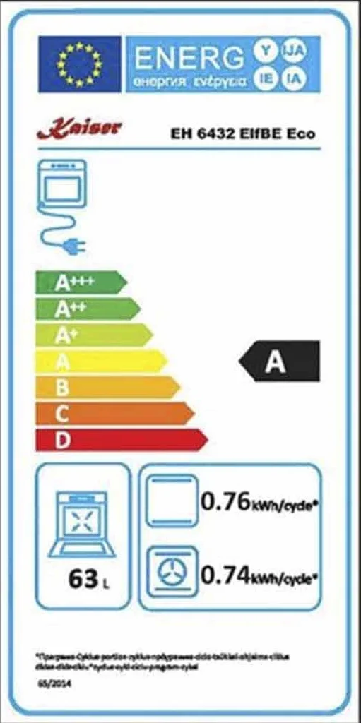 Kaiser Zestaw piekarników do zabudowy EH 6432 ElfBE + KCT 6195 IElfEm, elektryczny, Autark, 68 l z płytą indukcyjną Autark 60 cm 4 strefy z boosterem