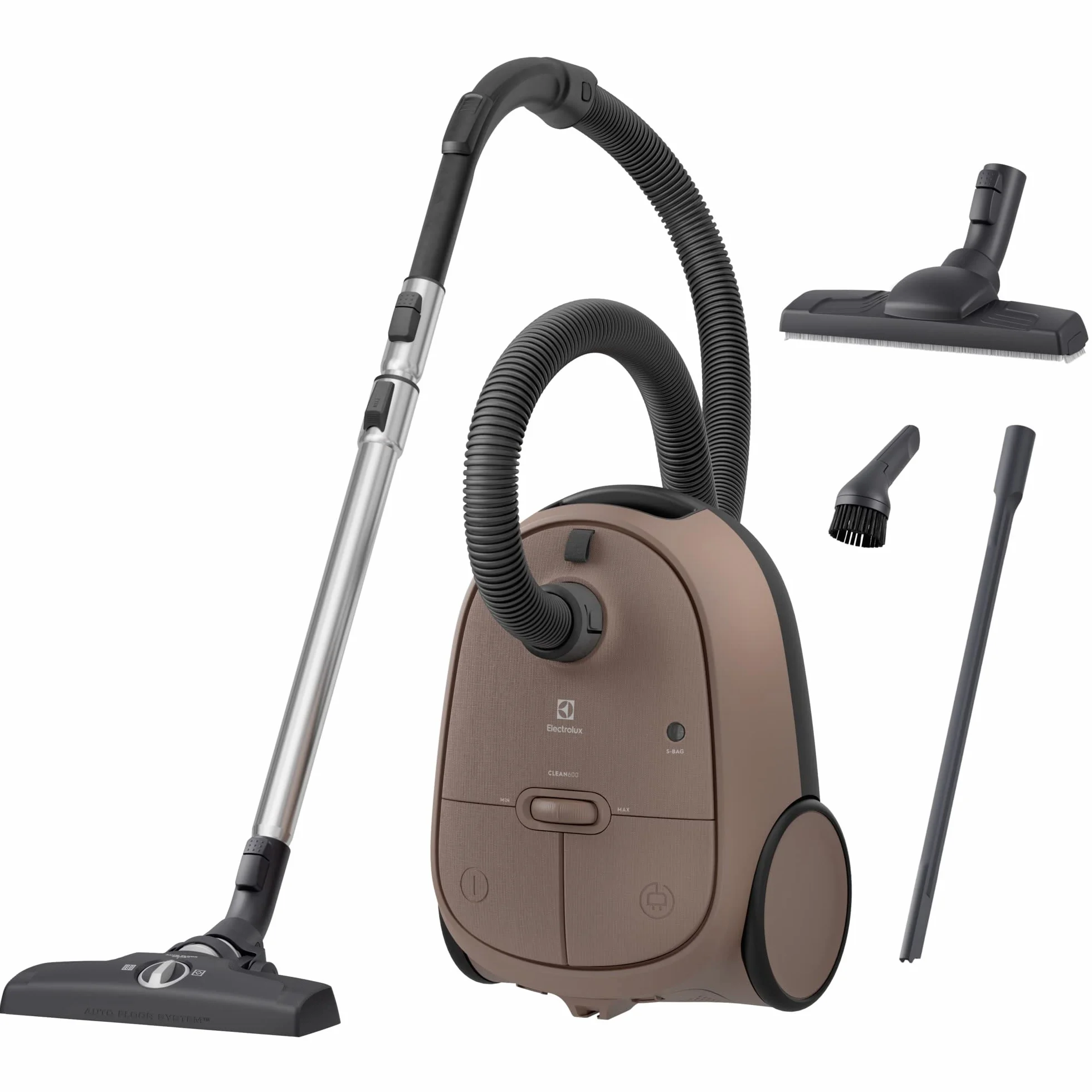 Electrolux Odkurzacz Workowy Clean 600 EB61C3WBL 73 dB 99,99% skuteczność odkurzania Kompaktowy 12 m Brąz