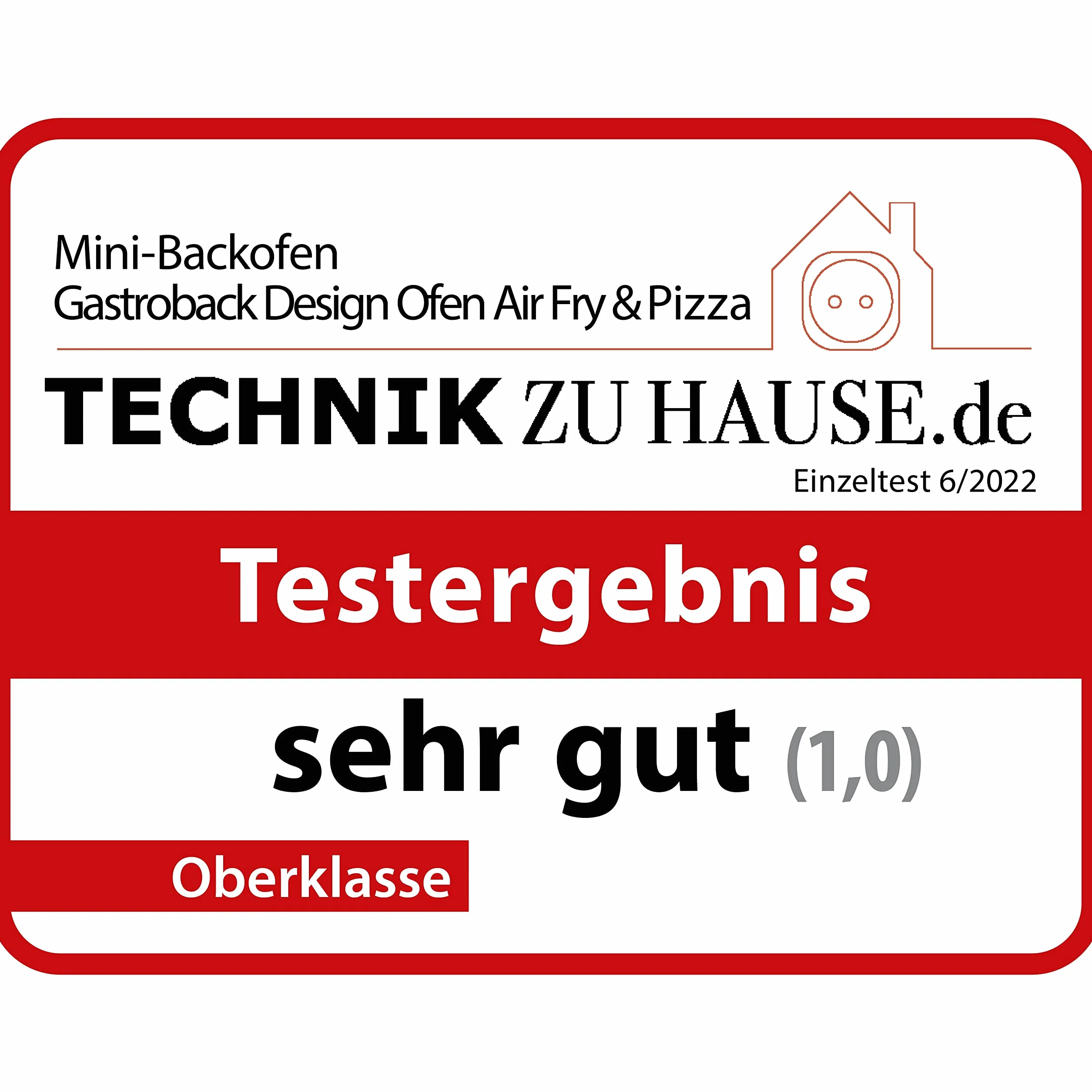 GASTROBACK #42815 designerski piec Air Fry & Pizza, 1680 W, 5 w 1: piec do pizzy, frytkownica na gorące powietrze, mini piekarnik, rożen do grilla i urządzenie do suszenia, pojemność 22 l, 3 półki